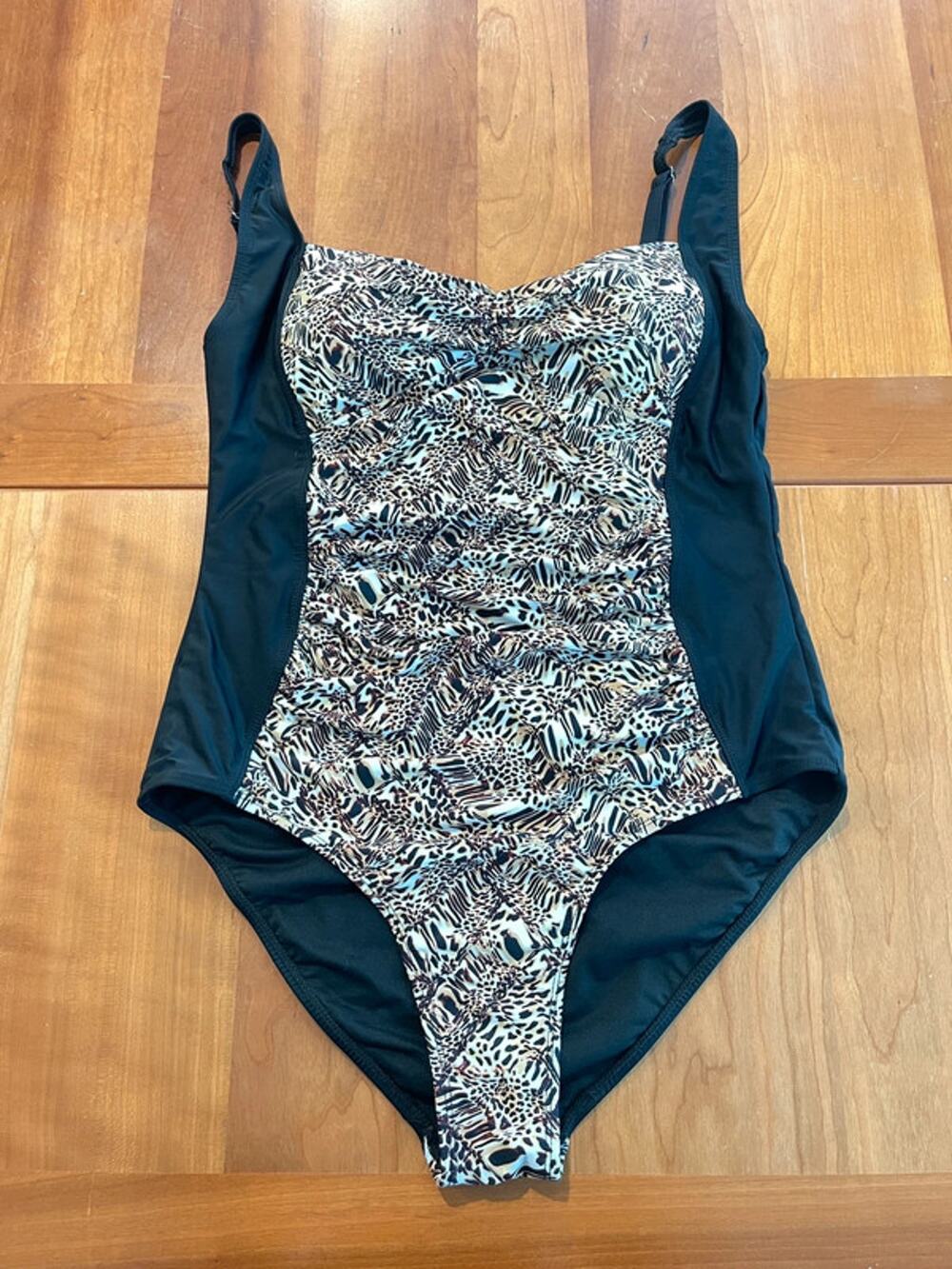 Your Best Look One Piece Swimsuit Size 16 Animal Print Tummy Control Swimwear
